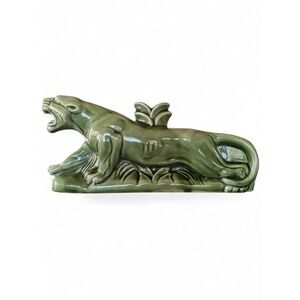 Vintage Panther TV Lamp Planter Pot Original Green 1950s Vintage  Works